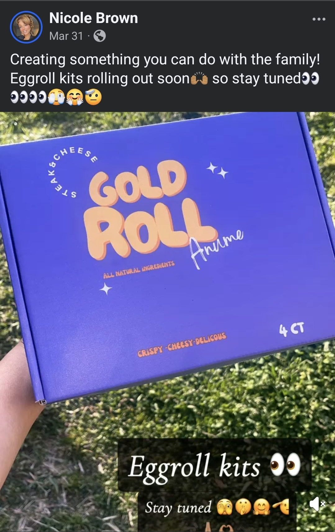 ANUME Gold Roll Eggroll Kit box